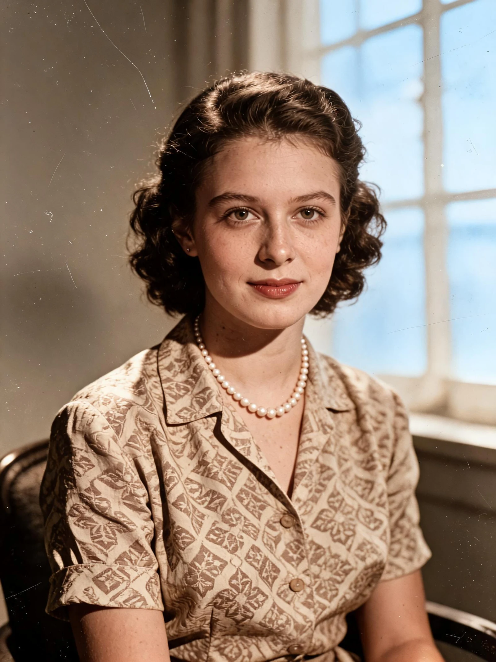 Same portrait colorized by the AI image colorizer with natural skin tones